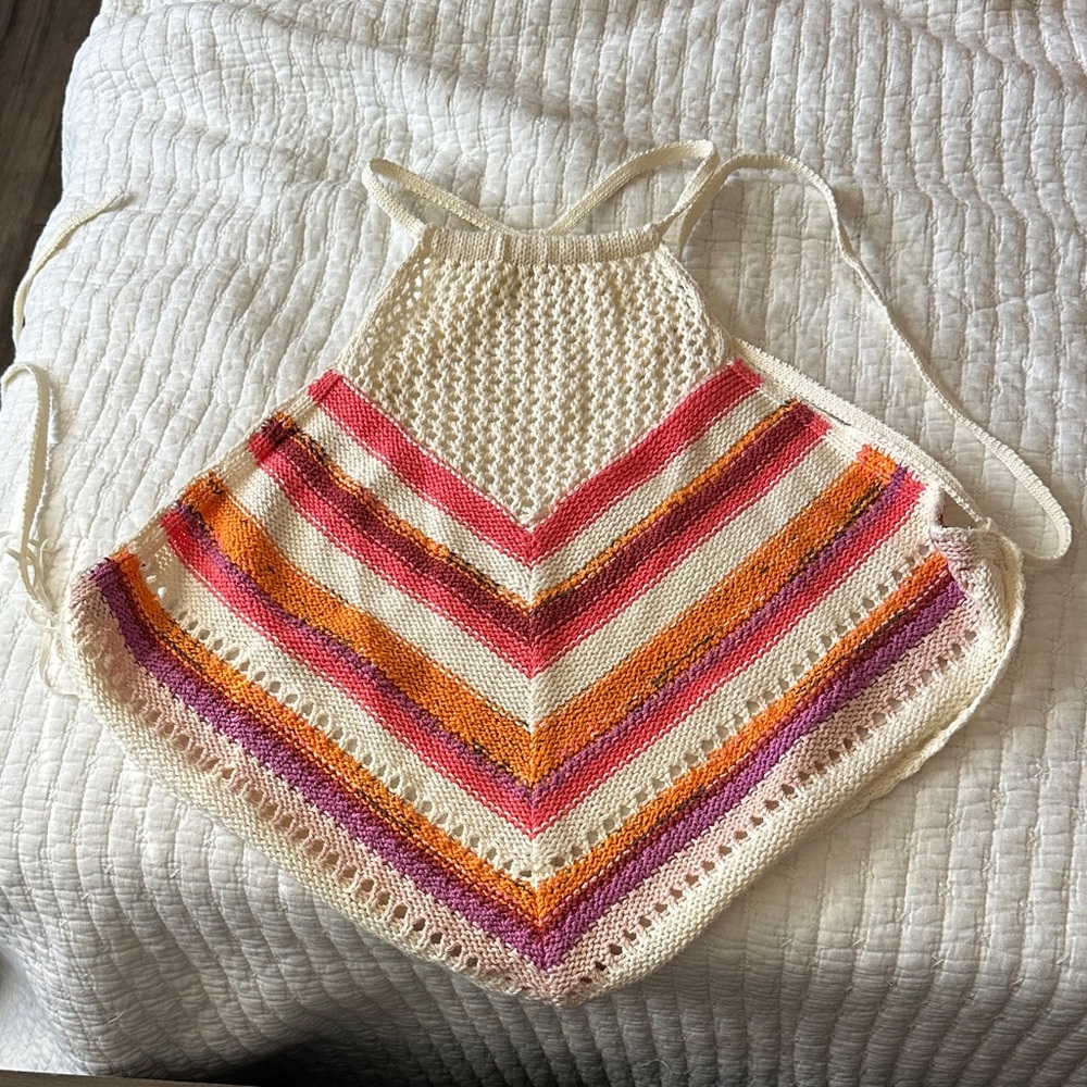 American Eagle Outfitters Striped Knit Halter Top